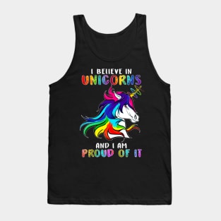 Believe In Unicorns Cute Tank Top